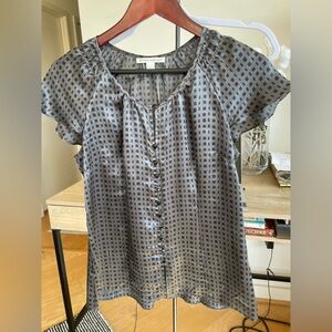 Banana Republic Silk V-Neck Cap Sleeve Blouse.